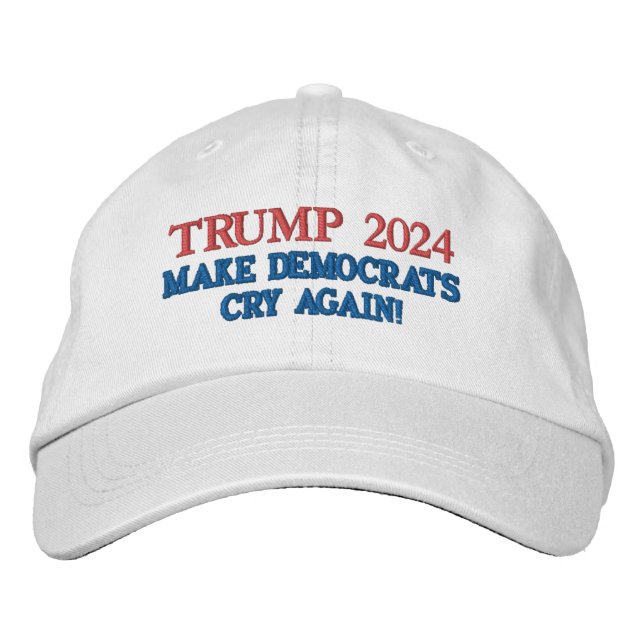 EXKLUSIVES TRUMP 2024 bringt die Demokraten wieder Bestickte Baseballkappe (Vorderseite)