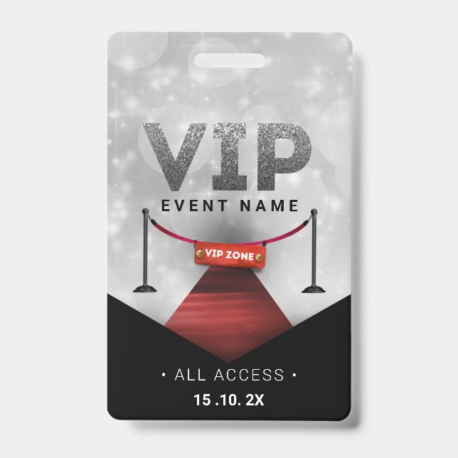 Exklusives VIP-Access-Ereignis Ausweis (Vorderseite)