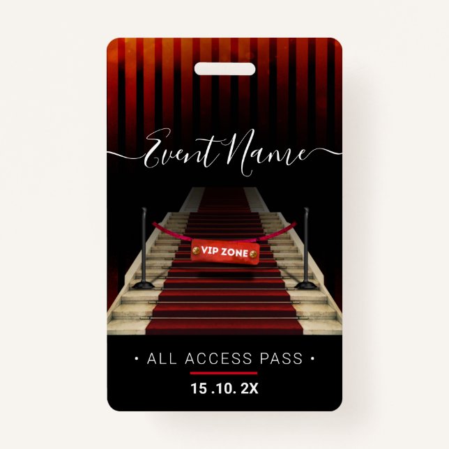 Exklusives VIP-Access-Ereignis Ausweis (Vorderseite)