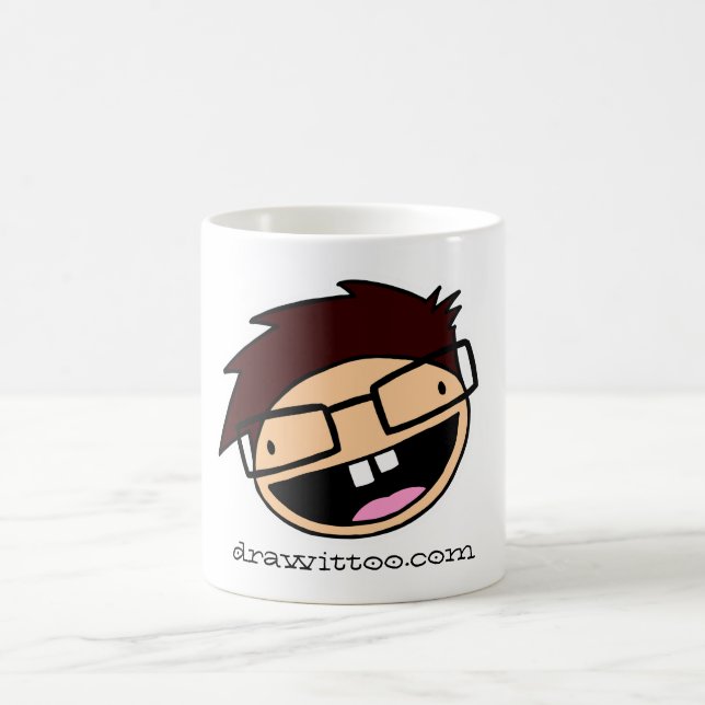 Exklusives ZEICHNEN ES, AUCH! Gesichts-Logo-Tasse Kaffeetasse (Mittel)