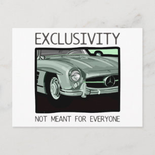Exklusivität und Reichtum - alter Gullwing-Klassik Postkarte