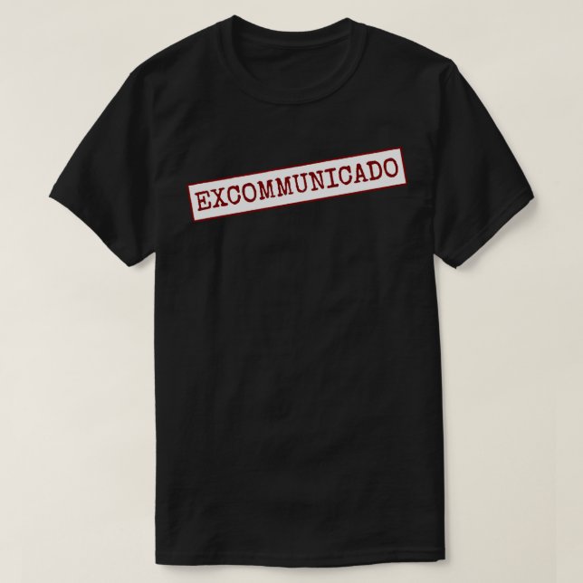 Exkommunikado-Sticker T-Shirt (Design vorne)