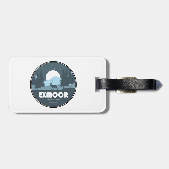 Exmoor National Park Deer Gepäckanhänger (Rückseite horizontal)