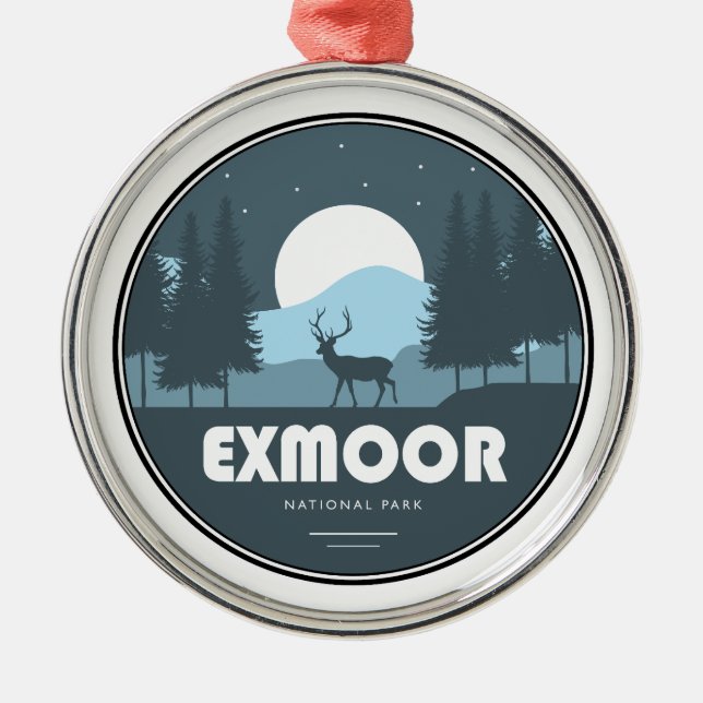 Exmoor National Park Deer Ornament Aus Metall (Vorne)