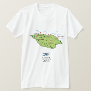 Exmoor National Park Karte T-Shirt