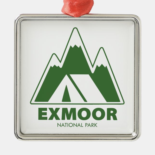 Exmoor National Park Mountains Camping Ornament Aus Metall (Vorne)