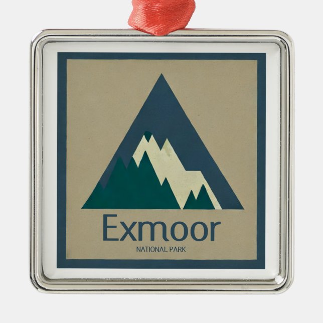 Exmoor National Park Rustic Ornament Aus Metall (Vorne)