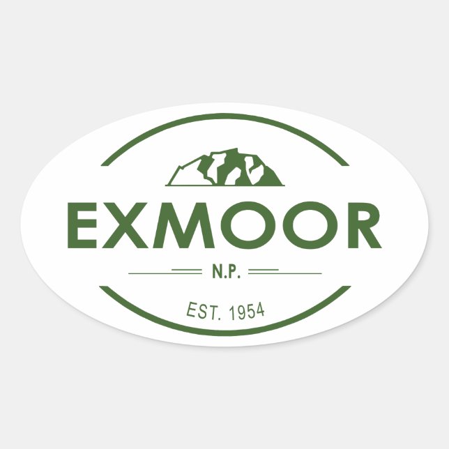 Exmoor-Nationalpark Ovaler Aufkleber (Vorderseite)