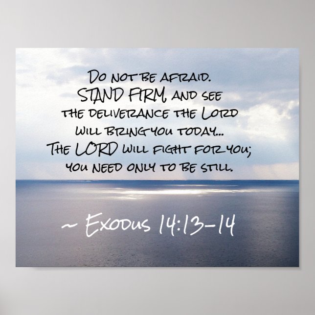 Exodus 14:13-14 Keine Angst STAND FIRM Poster (Vorne)