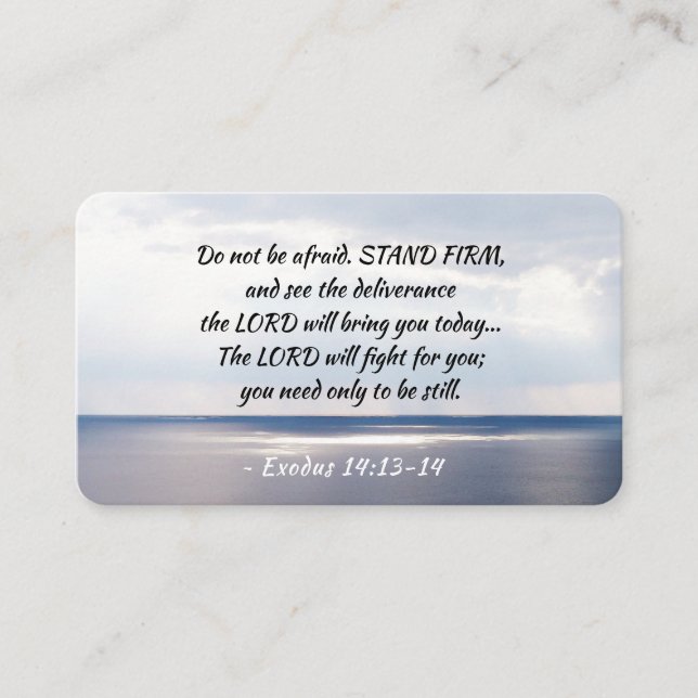 Exodus 14:13-14 Keine Angst STAND FIRM Visitenkarte (Vorderseite)