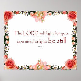 Exodus 14 Wall Décor Poster "Der Herr wird kämpfen