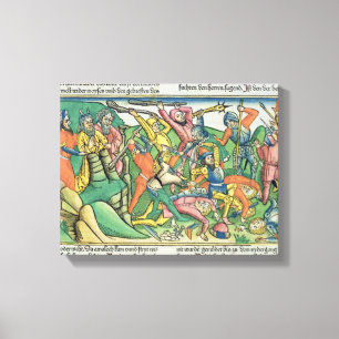 Exodus 17 8-15 Aaron und Hur unterstützen Moses' H Leinwanddruck