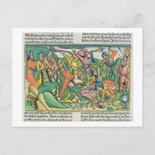 Exodus 17 8-15 Aaron und Hur unterstützen Moses' H Postkarte