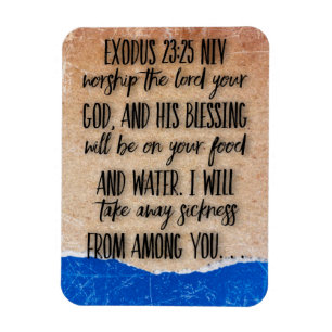 Exodus 23:25 Bibelverse Magnet