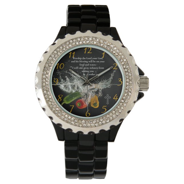 Exodus 23:Christliches Gebet des Glaubens Armbanduhr (Vorderseite)