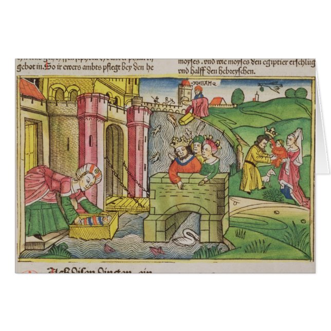 Exodus 2 1-6 Moses, der hinunter den Nil (Vorderseite (Horizontal))