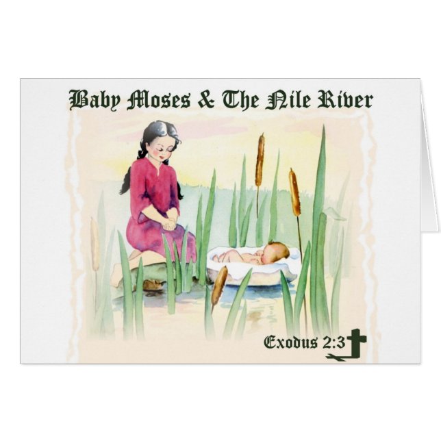 Exodus-2:3 - Baby Moses auf dem Nil (Vorderseite (Horizontal))
