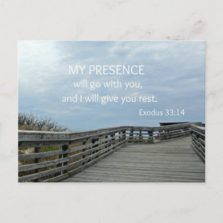 Exodus 33:14 Meine Anwesenheit wird mit Ihnen gehe Postkarte