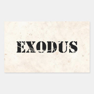 Exodus 4 rechteckiger aufkleber