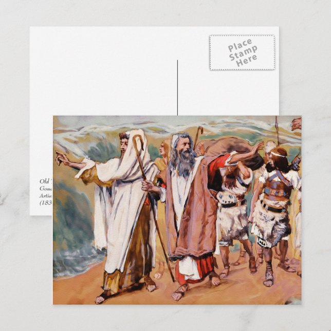 Exodus aus Ägypten. Fine Art Passover Postkarte (Vorne/Hinten)