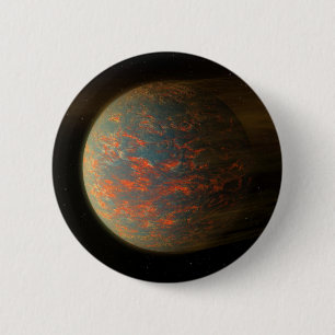 Exoplanet 55 Cancri E und seine geschmolzene Oberf Button