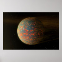 Exoplanet 55 Cancri E und seine geschmolzene Oberf