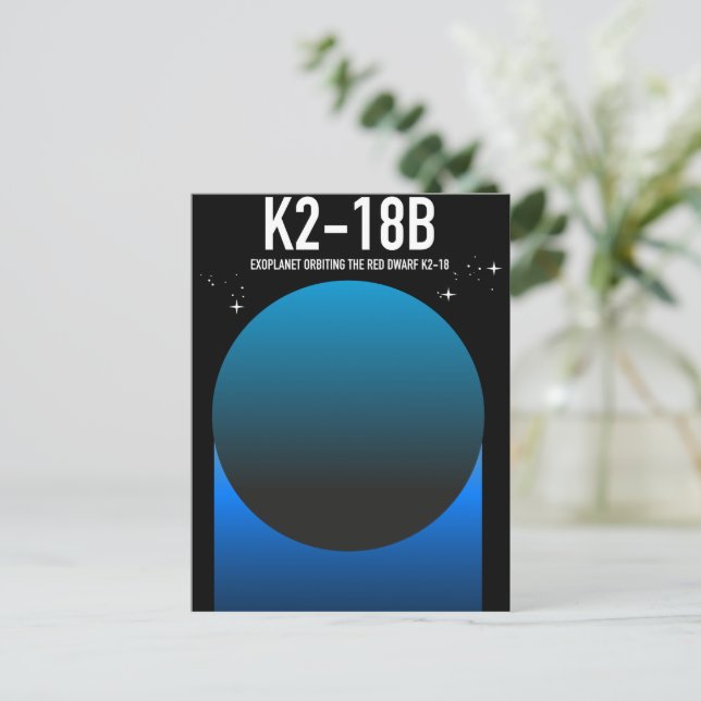 Exoplanet K2-18b Feiertagspostkarte (Stehend Vorderseite)