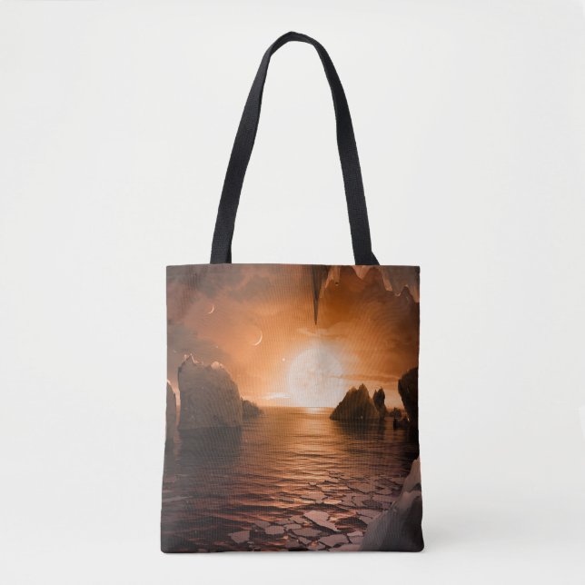 Exoplanet Trappist-1f von der Icy Night Seite. Tasche (Vorderseite)
