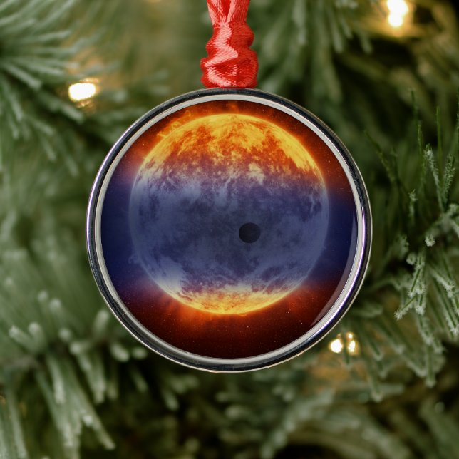 Exoplanet-Wolke GJ 3470b Ornament Aus Metall (Baum)