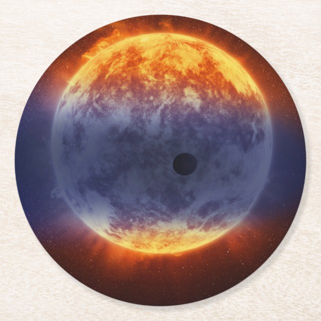 Exoplanet-Wolke GJ 3470b Runder Pappuntersetzer (Vorderseite)