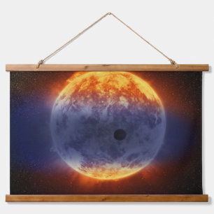Exoplanet-Wolke GJ 3470b Wandteppich Mit Holzrahmen
