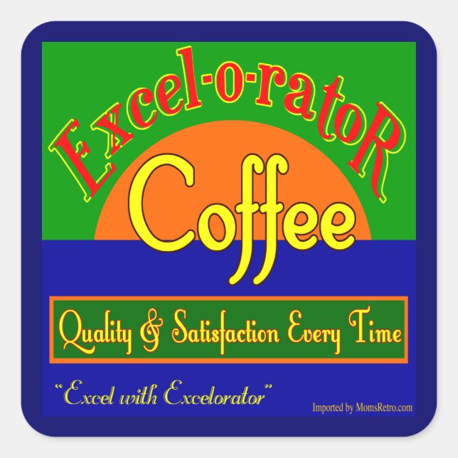 Exorator Coffee Retro Crate Art Sticker (Vorderseite)