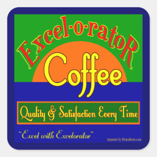 Exorator Coffee Retro Crate Art Sticker