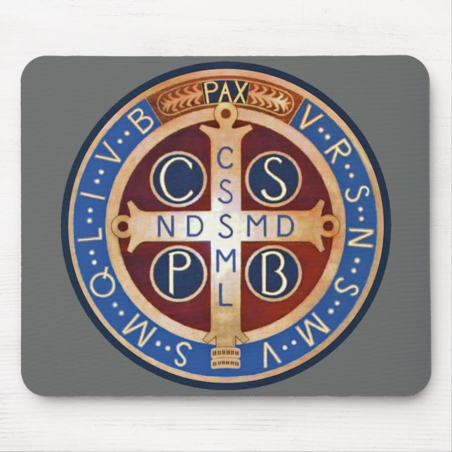 Exorzismus-Medaillen-Mausunterlage St. Benedict Mousepad (Vorne)