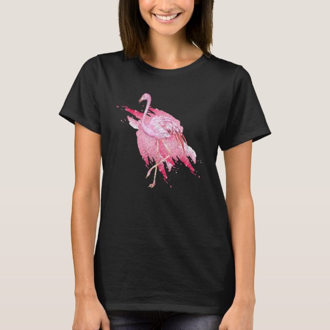 Exotic Animal Pink Flamingo Tropical Flamingo T-Shirt (Vorderseite)