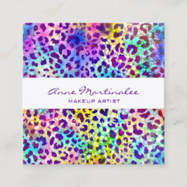 Exotic Animal Print Square Business Card Quadratische Visitenkarte