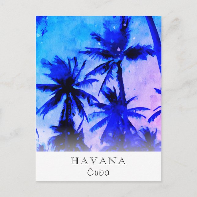 *~* Exotic AP25 Personalize Travel * Palm Blätter Postkarte (Vorderseite)