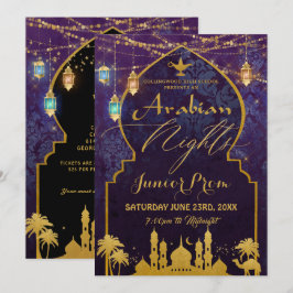 Exotic Arabian Night Lanterns High School Prom Einladung