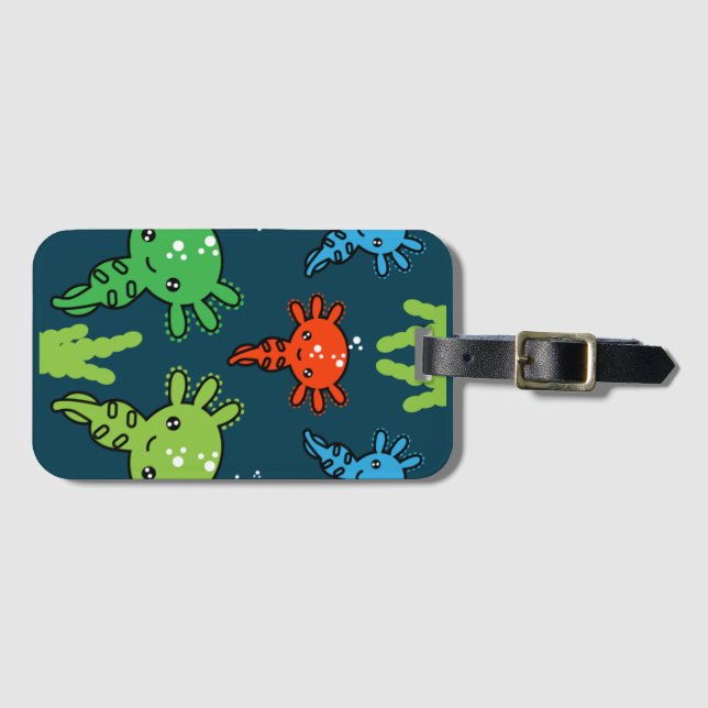 Exotic Axototl Salamander Gepäckanhänger (Vorderseite (Horizontal))
