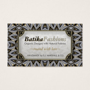 Exotic Batika Fashion Modern Tribal Business Cards