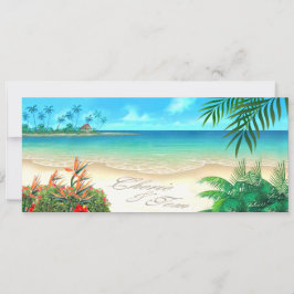 Exotic Beach FRAGE MICH, IHRE NAMEN IN SAND ZEICHN Einladung