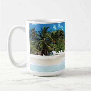 Exotic Beach Throw Kissen Kaffeetasse