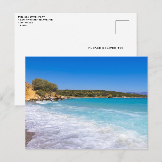 Exotic Beach Tropical Island Paradise Postkarte (Vorne/Hinten)
