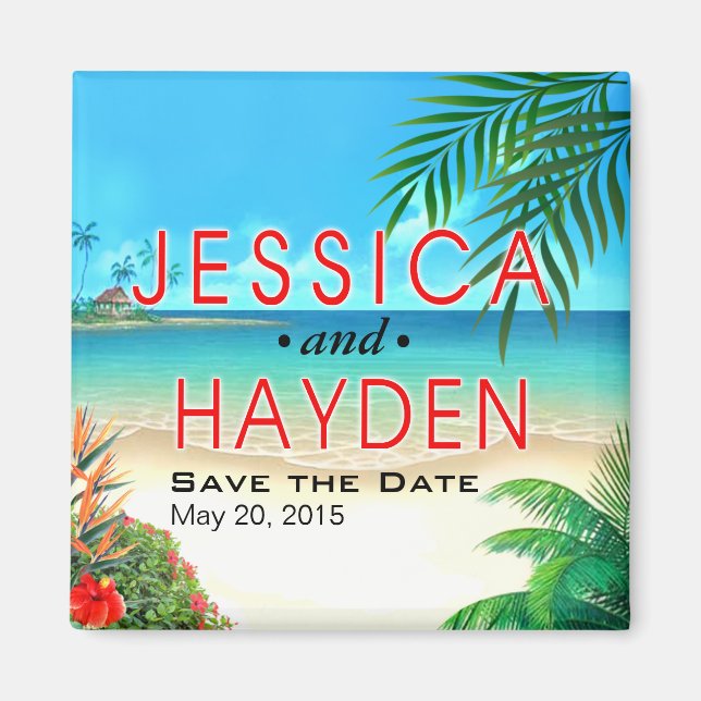 Exotic Beach Tropical Party Luau Magnet (Vorne)