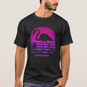 Exotic Bird Flamingo Animal Lover Palm Trees Tropi T-Shirt
