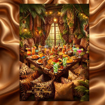 Exotic Birthday Jungle Animal Print Themed Party