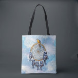 Exotic Blue Dream Catcher Bridesmaid Geschenk Tasche<br><div class="desc">Ein Traumfänger,  der den runden Kreis von Bambus und roten Perlen im Netz mit blauen exotischen Papagei-Vogel-Federn auf einer Taschenbridys Geschenk enthält</div>