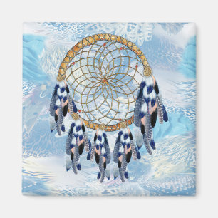 Exotic Blue Dream Catcher Geschenke Magnet