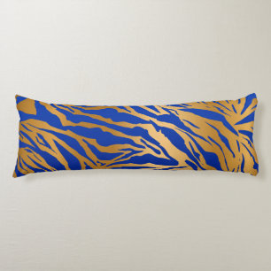 Exotic Blue & Gold Tiger Druckkissen Seitenschläferkissen