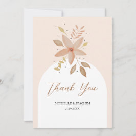 Exotic Boho Terracotta Floral Dankeskarte